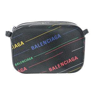 BALENCIAGA Camera Bag Black Leather Shoulder